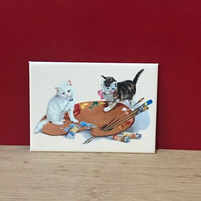 Magnet cat painting