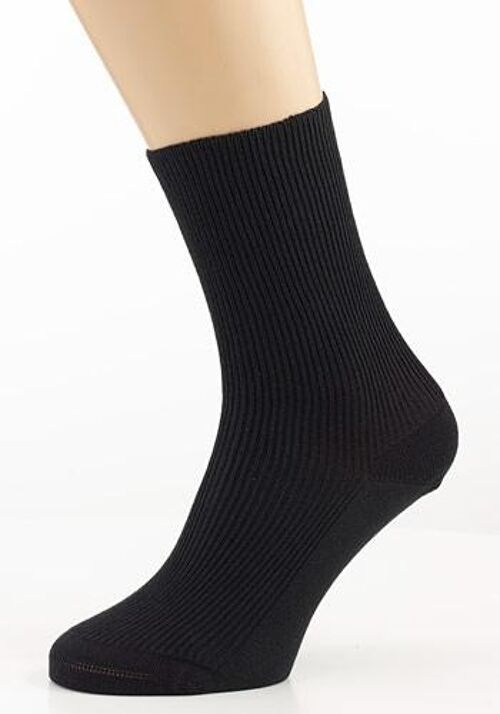 Diabetic Socks Extra Wide Rib - 2 pairs Black