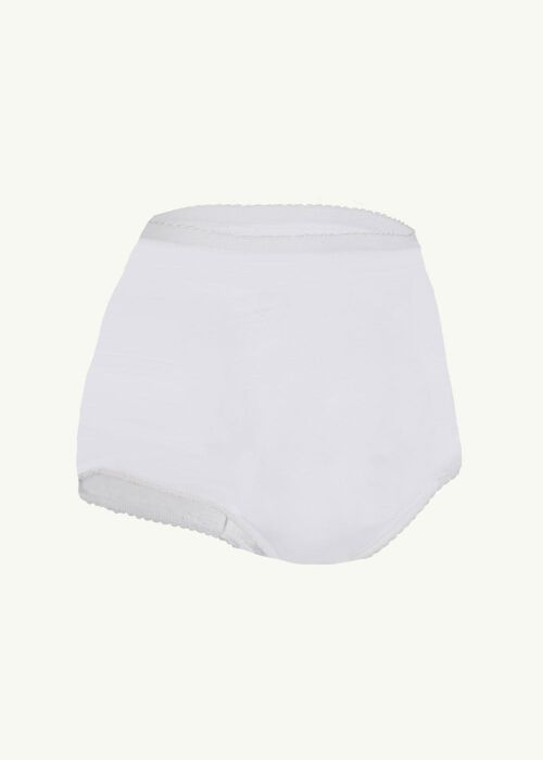 Ladies Full Brief with Built In Absorbent Pad Reusable (400ml) White
