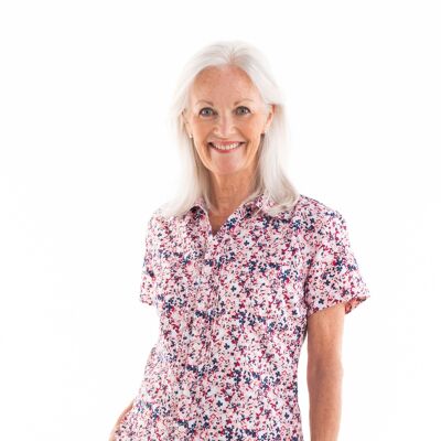 Annie Short Sleeve Shirt with velcro Shades of Summer