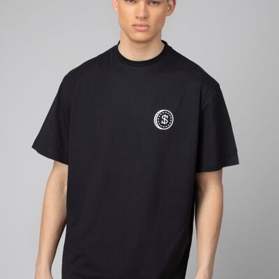 T-Shirt zwart met wit logo
