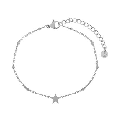 Bracelet share closed star - adult - silver
