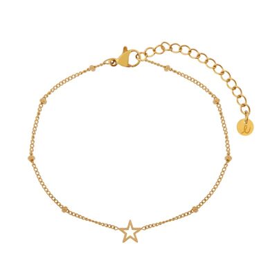 BRACELET PARTAGER OUVERT ETOILE - ENFANT - OR
