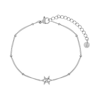 Bracelet share two stars - adult - silver