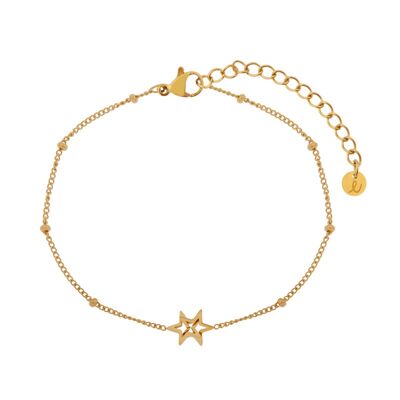 Bracelet share two stars - child - gold