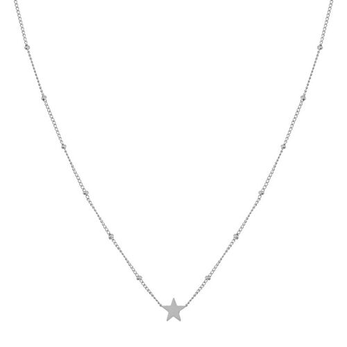 Necklace share closed star - adult - silver