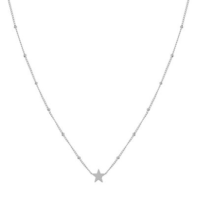 Necklace share closed star - adult - silver