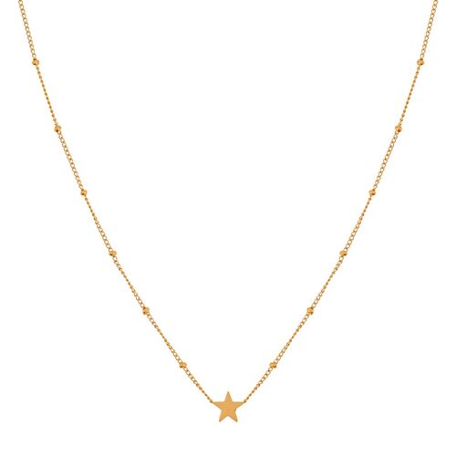 Necklace share closed star - child - gold