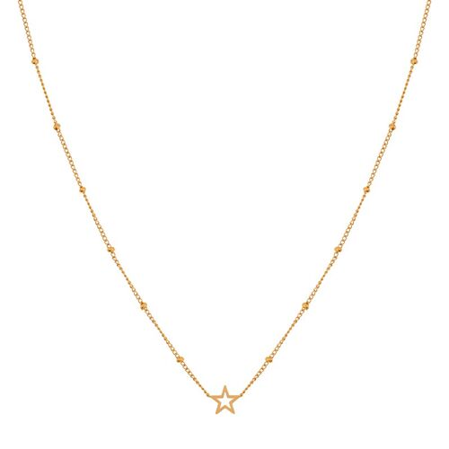 Necklace share open star - adult - gold