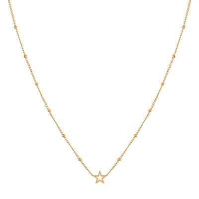 Necklace share open star - child - gold