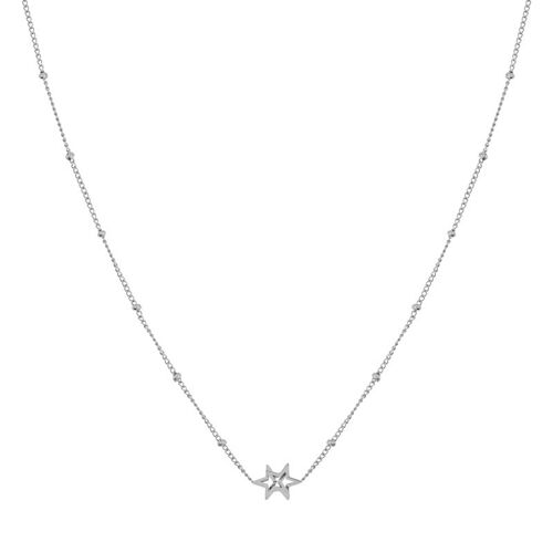 Necklace share two stars - adult - silver