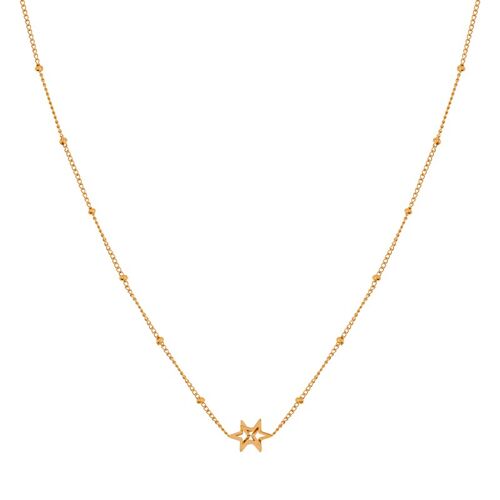 Necklace share two stars - adult - gold
