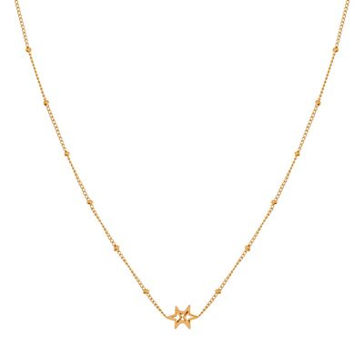 Necklace share two stars - adult - gold
