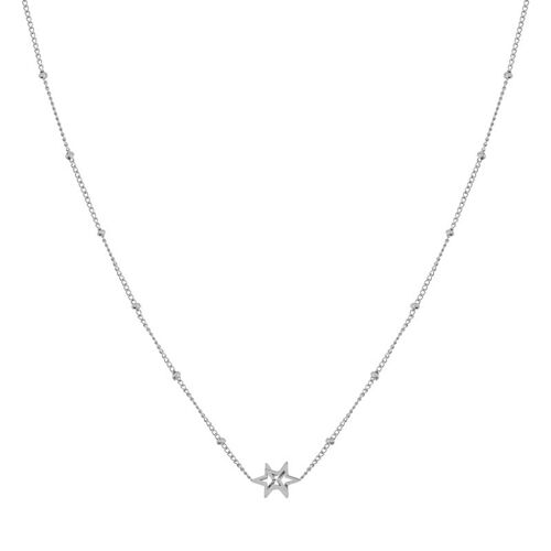 Necklace share two stars - child - silver