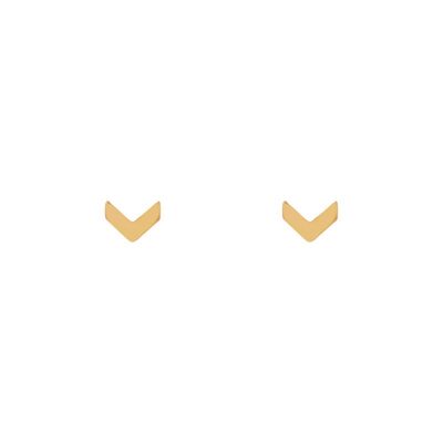 Stud earrings v - gold