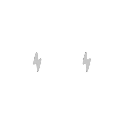 Stud earrings lightning - silver