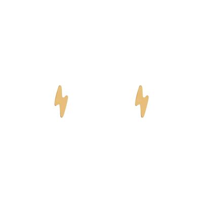 Stud earrings lightning - gold