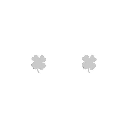 Stud earrings clover - silver