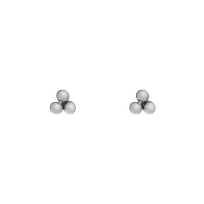Stud earrings dots - silver
