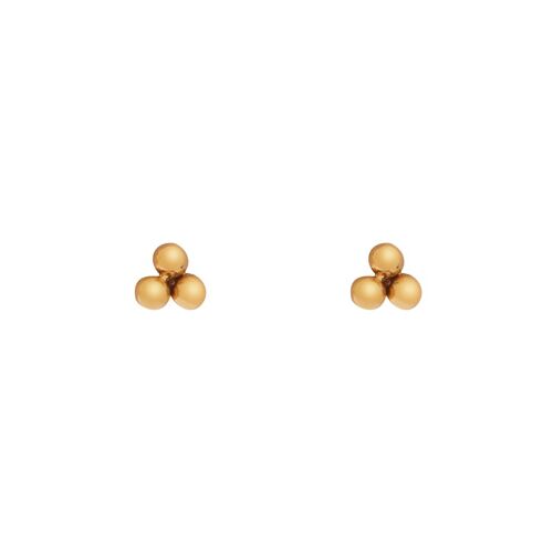 Stud earrings dots - gold