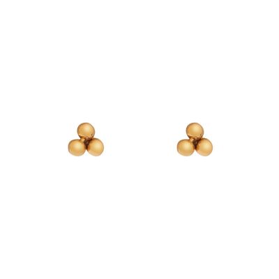 Stud earrings dots - gold