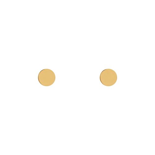 Stud earrings round - gold