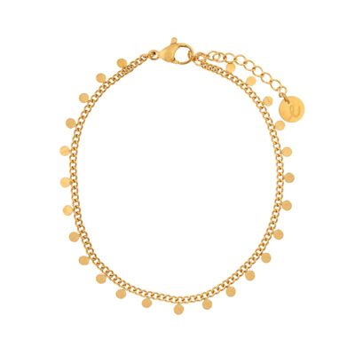 Anklet tiny circles - gold