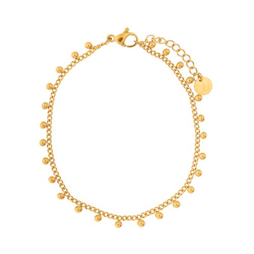 Anklet tiny dots - gold