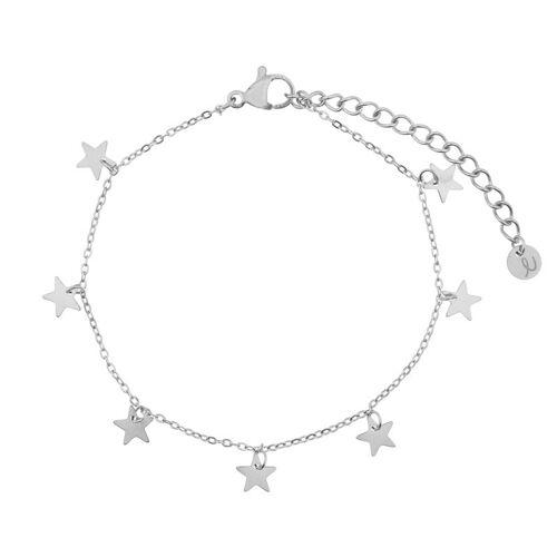 Anklet a lot of stars - silver