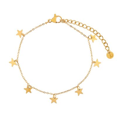 Anklet a lot of stars - gold
