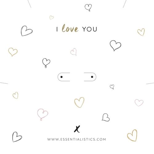 Jewellery card "i love you" with hearts