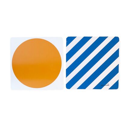 Topfuntersetzer / blau-orange