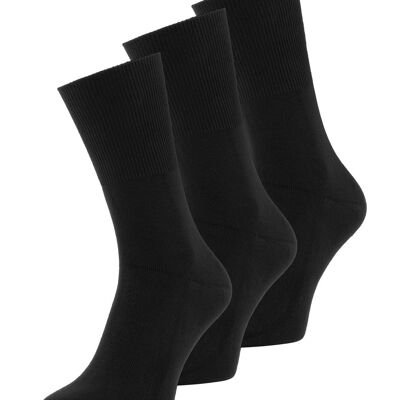 Modal antipress sokken 3 paar zwart