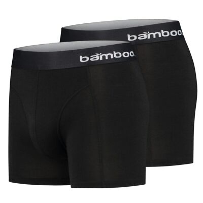 Heren Boxershort Bamboe 2 pack Zwart