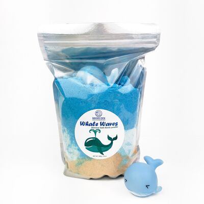 Effervescent Bath bomb Powder with Surprise | Whale waves