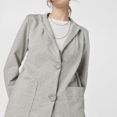 ADA Cotton Blazer with Pockets in Gray
