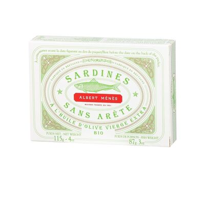 Sardines Boneless in Olive Oil * Olive Oil From Organic Farming 115 g