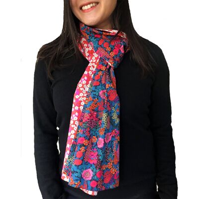 Reversible scarf in Liberty Ciara / mitsi pink L