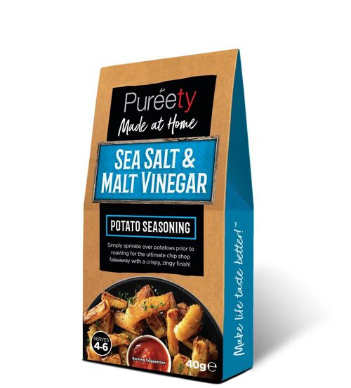 Pureety Sea Salt & Malt Vinegar Potato Seasoning  40g