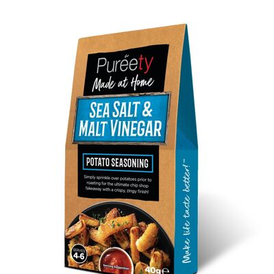 Pureety Sal Marina y Vinagre de Malta Condimento para Patatas 40g