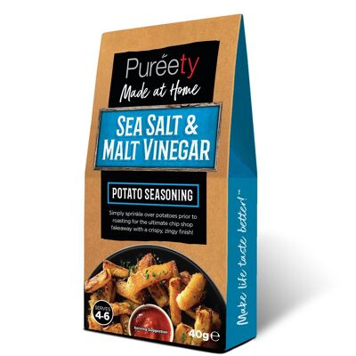 Pureety Sal Marina y Vinagre de Malta Condimento para Patatas 40g
