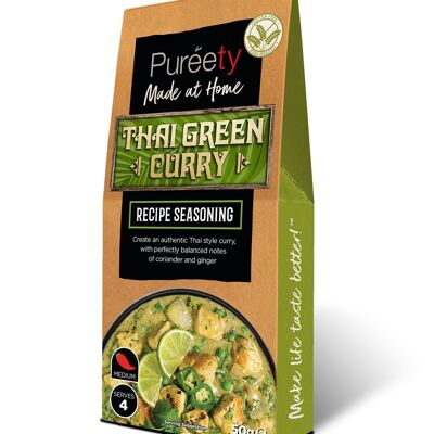 Pureety SENZA GLUTINE Ricetta Thai Green Curry Condimento 50g