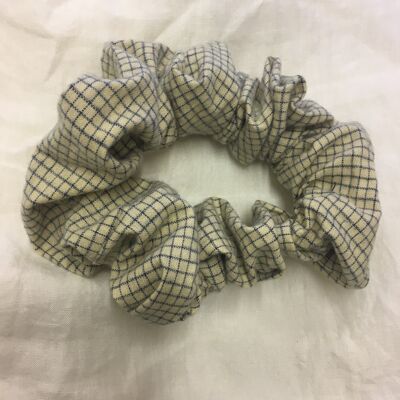 Brushed cotton checked scrunchy: Made from Vintage Liberty London fabric.