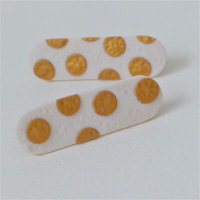 A Pair of Gold Dot Hair Clips ( 2 pack)