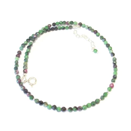 Collier Zoisite  Pierres Naturelles Et Argent 925