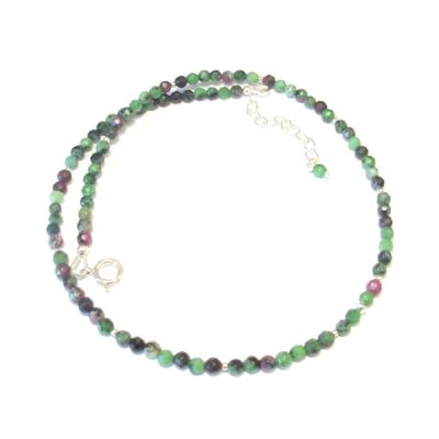 Zoisite Necklace Natural Stones And Silver 925