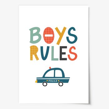 Affiche 'Boys Rules' - DIN A3 3