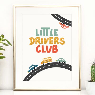 Poster 'Little drivers club' - DIN A3