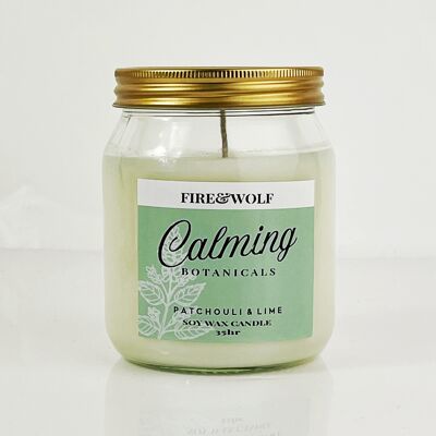Calming Botanical Candle | Patchouli & Lime