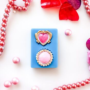 Moule en silicone Crystal Candy Valentines: Love Gems 1